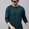 Urbano Fashion Men's Printed Full Sleeve Slim Fit Cotton T-Shirt