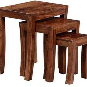 Unitek Furniture Sheesham Wood Nesting Tables