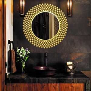 Metal Bobble Mirror for Home Decor