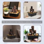 ABOUT SPACE Water Fountain for Home Decor with 3 Candle Holders