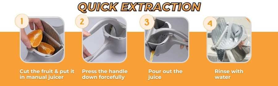 Aluminium Manual Fruit Juicer