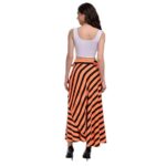 Women's Long Wrap Around Maxi Crepe Skirt
