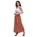 Women's Long Wrap Around Maxi Crepe Skirt