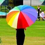 Rainbow Umbrella for Kids Umbrella with Waterproof Case