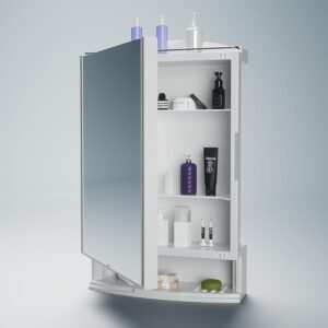 Wall Mounted Storage Cabinet with Mirror