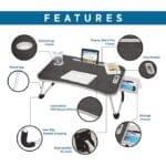 Multipurpose Foldable Laptop Table with Cup Holder