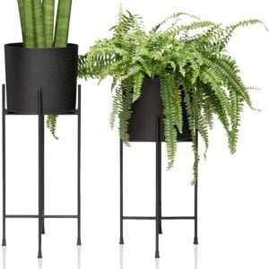 Planter Pots with Metal Stands,