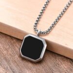Steel Locket Pendant Necklace for Boys and Men