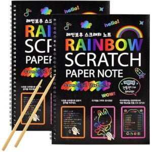 A4 Rainbow Art Scratch Paper Book