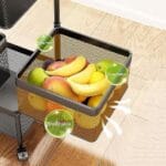 Square Design Kitchen Rotating Trolley With Wheels